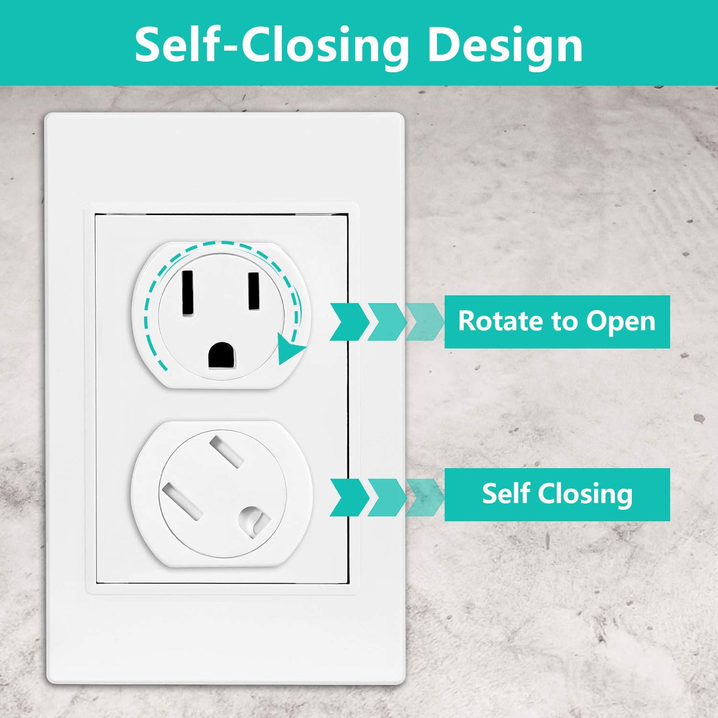 Self-Closing Child Proof Outlet Plug Covers
